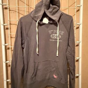 Vintage Y2K VS Pink Blue/Grey Hooded “U of Pink” L